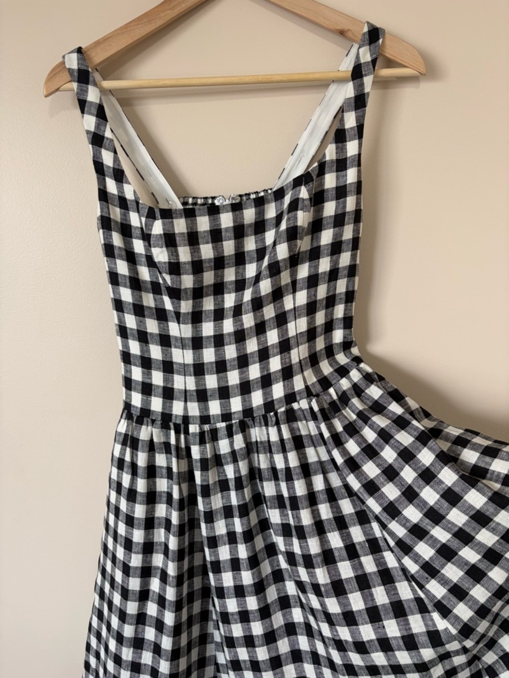 NEW Reformation Janu Midi Linen Dress Park Check Gingham | US 0 / UK 4 - Picture 15 of 15
